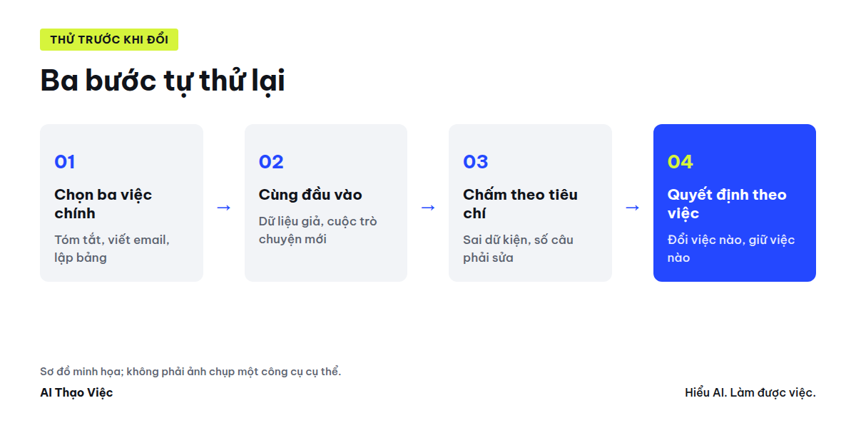 Sơ đồ ba bước tự thử lại trước khi đổi mô hình